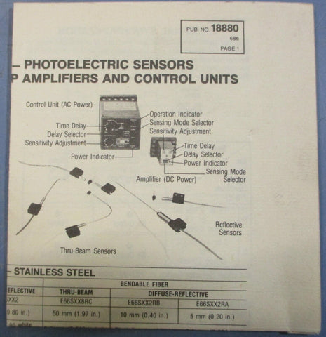 Eaton Cutler Hammer E66SXX2RB Photoelectric Diffuse Reflective Sensor 10mm Max