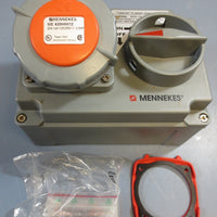 Mennekes Switched & Interlocked Receptacle 20A 1 Ph 125/250V 1/2.5HP ME 420HMI12