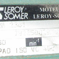 Leroy Somer Multiblock MB 2301 B3 NS Geared Motor Maintenance Free