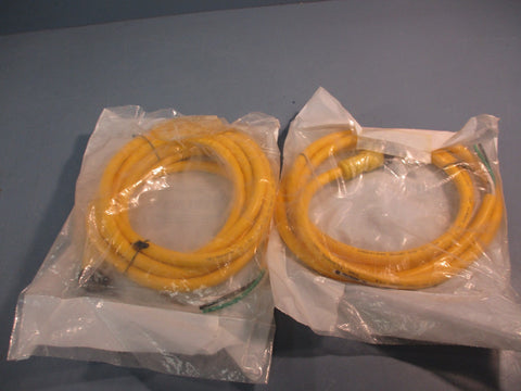 Lot of (2) Allen Bradley 889N-F3AFC-6F Ser B QD Cordset Female 3-Pin 3-Wire 6ft