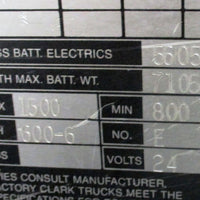 Clark ST40B Electric Walkie Walk Behind Fork Lift Truck 4000 Lb, 24 V, 8.5 Foot