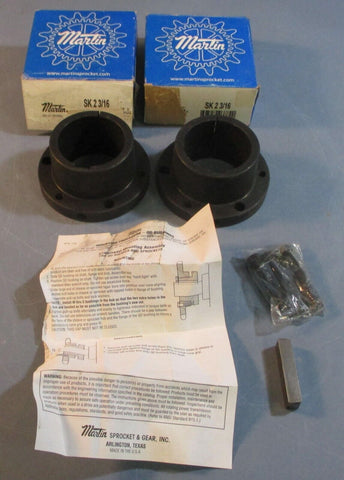 Martin SK 2-3/16 QD Bushing 2-3/16" Bore 3-7/8" OD 1-15/16" W (Lot of 2)