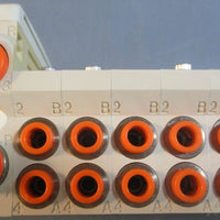 SMC 12Port Station Manifold Base (24) 1/4" Ports (4) 3/8" Ports