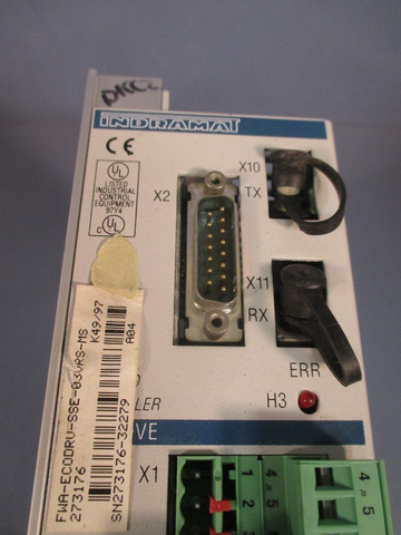 INDRAMAT ECODRIVE AC SERVO CONTROLLER DKC02.10407FW w/FWAECODRVSSE03VRSMS