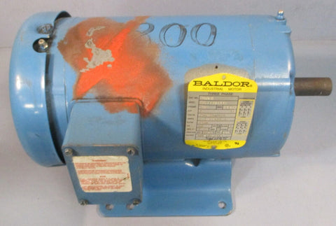 Baldor M3608 Industrial Motor 35L108-672 2HP 3PH 3450RPM 208-230/460V 7/8" Shaft