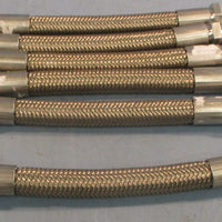Flexible Braided Metal Hose Assy 91/2" L 3/8" Conn. ID 3/8" Hose OD (Lot of 6)