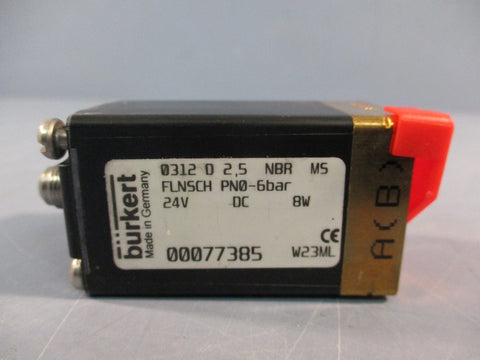 Burkert 00077385 Solenoid Valve 2.5 NBR MS FLNSCH 24V PN0-6 BAR 8W