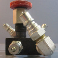 Parker SQ400S Colorflow Control Valve  w/ /Four H263 Hose Couplings