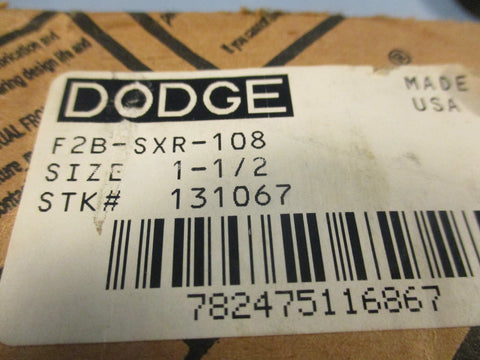 Dodge F2BSXR108 2Bolt Flange Ball Bearing 11/2" Bore 63/4" Length