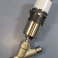 Burkert 2100 Angled Pneumatic Actuated Valve w/ 8691 Single Act Pilot 24V 8801