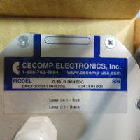 Cecomp 085.0 INH20G H2O Digital Pressure Gauge 0.25% Accuracy DPG1000L85INH20G