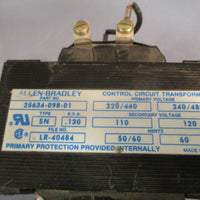 Allen Bradley Control Circuit Transformer 110/120V .130 KVA Part# 25634-098-01