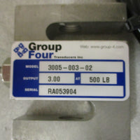 Group Four 300500302 Load Cell Transducer 3.00 Output at 500 LB