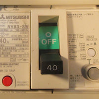 Mitsubishi NV63SW Earth Leakage Circuit Breaker 40 Amp 100440 VAC NWOB