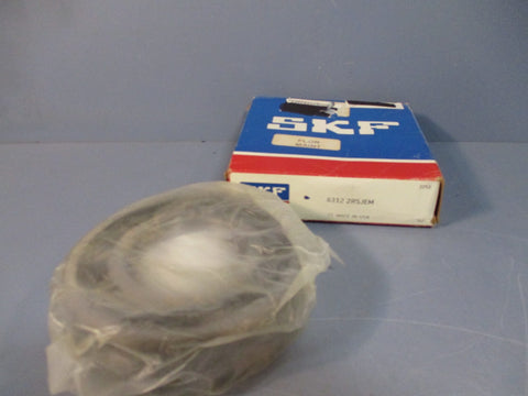 SKF Deep Groove Radial Ball Bearing, Single Row 6312-2RSJEM