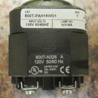 Allen Bradley Bulletin 800TPAH16WD1 White Illuminated Push Button Ser T 120 V