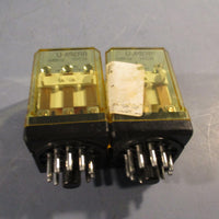 Lot of (2)  Idec RR3PAU AC24V Power Relay General Purpose 50/60Hz, 11Pin