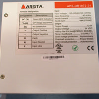 Arista APSDR107224 DINRail Power Supply Single Output 72W 24 VDC
