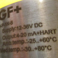 Georg Fischer 2270-P-1N-6 Ultrasonic Level Sensor 12-36VDC 4-20mA+HART Output