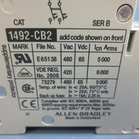 Allen Bradley 1492CB2 2 Amp 2 Pole 480V Vac Circuit Breaker H020