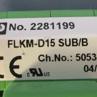 (Lot of 4)Phoenix Contact FLKMD15 SUB/B Varioface Module 2281199 Typ UMKSE