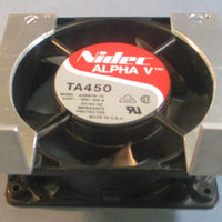 Nidec Alpha V TA450 Cooling Fan A2867810 230VAC .130/.150A 50/60Hz w/ Bracket