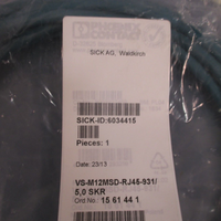 Phoenix Contact Sick VSM12MSDRJ45931/5,0 SKR Ethernet Cable 6034415