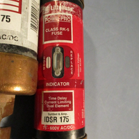 Lot of (2) Littelfuse 175 Amp 600 Vac Indicator Fuse IDSR175