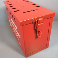 GROUP LOCK BOX PORTABLE METAL RED LOCKBOX GLB02/E