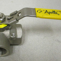 Apollo 7660427A 3Way Ball Valve CF8M Body 316SS Stem and Ball