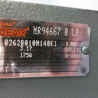 Dodge Tigear Q2626010N140K1 Gearbox Ratio 10:1 Rpm 1750