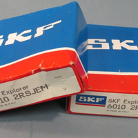 Lot of (2) SKF 6010 2RSJEM Deep Groove Ball Bearing