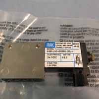Mac Valves 44B-L00-GEM0-1KJ Solenoid Valve 24VDC 16 Watts 120 PSI