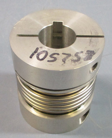 Bellows Coupling 16mm x 22mm Bore, 5mm x 6mm Keys