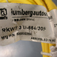 Lumberg Automation RKWT 3 U664/30F Cordset 30 Ft Long Female 3 Position 250V