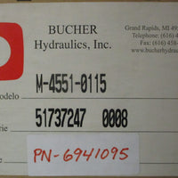 Bucher Dyna Pack M45510115 Hydraulic Pump Kit Baldor 34G9354963 Motor