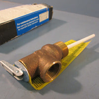 Watts 100XL 3/4" Temperature & Pressure Relief Valve 125 Psi 210 F Max, Bronze