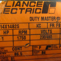 Reliance Electric P14X14842S Duty Master A-C Motor 3PH 1HP 1750RPM 7/8" Shaft Di