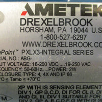 Ametek Drexel Brook PXLX3Integral Series Point Level Control 18200VDC 19250AC