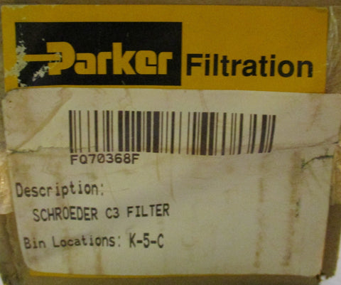 Parker Filtration Schroeder C3 Filter Hydraulic Filter Element Lot of 2