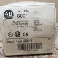 Allen Bradley Bulletin 800TPAH16RD1 Red Illuminated Push Button Series T 120 V
