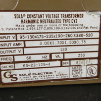 Sola Electric Mini Micro Computer Regulator 63231254 Ser. 83BF