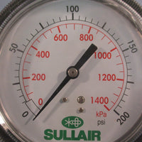 SULLAIR 250007798 Pressure Gauge Replacement 01400 kPa 0200 psi
