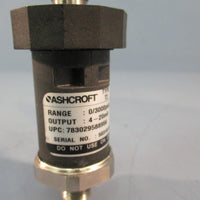 Ashcroft G2 Pressure Transducer 03000 PSI, 420mA, Type 12 UPC: 783029588956