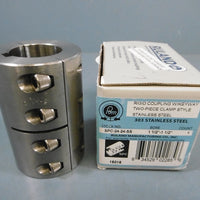 Ruland SPC2424SS Rigid Coupling W Keyway Stainless Steel 1 1/2" Bore