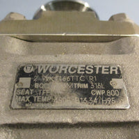 Worcester Ball Valve 316L 2 WK4466TTC R1 w/MK510 Mounting Bracket