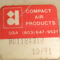 Compact Air Products BD118X312 Double End Cylinder 11/8" Bore 31/2" Stroke