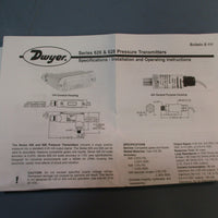 Dwyer Series 626 Pressure Transmitter 62600GHP2E2S1 NEW