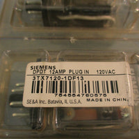 LOT OF (2) SIEMENS 3TX71201DF13 RELAY ICE CUBE 120VAC, 10A 8 PIN