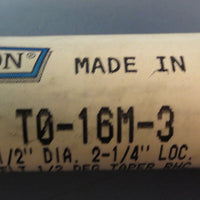 Weldon 1/2° Tapered End Mill: T0-16M-3,1/2"DIA,1/2"SHK, 2-1/4"LOC, 3FL, HSS, USA